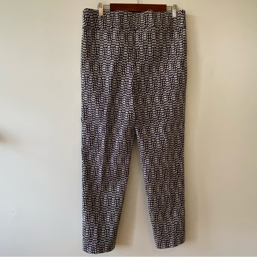 Joseph Ribkoff straight leg pull on pants black with white dots - Picture 5 of 13